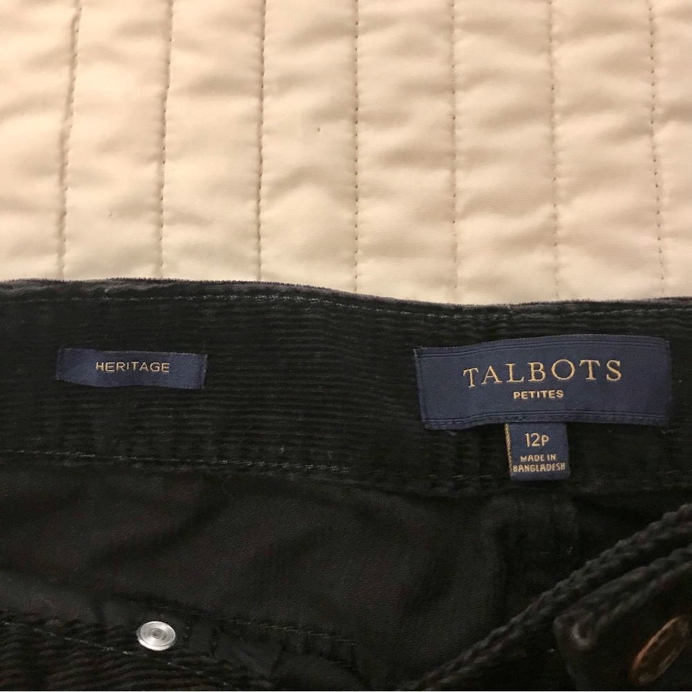 PRIVATELY SOLD!!! Talbots Heritage Petites black cropped corduroy pants. Size - Picture 6 of 10